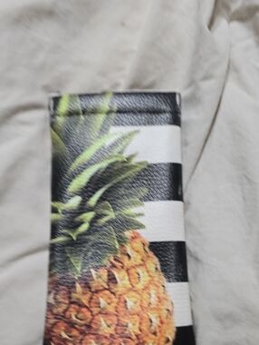 Pineapple Print Women's Glasses Case - Black & Yellow